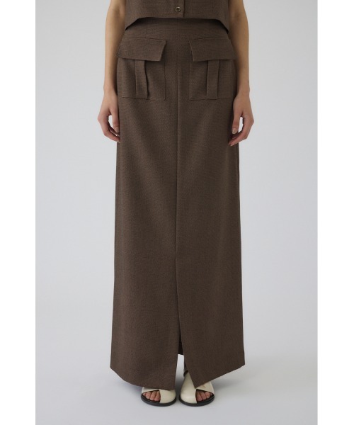RIM.ARK(リムアーク)の「Tweed high waist cargo SK ツイードハイウエストカーゴスカート(スカート・レディース・グレイッシュベージュ/ブラウン/チャコールグレー・36/38)」の13枚目の写真