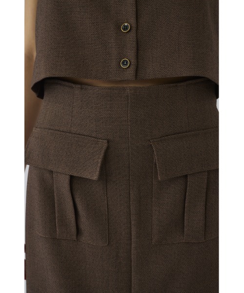 RIM.ARK(リムアーク)の「Tweed high waist cargo SK ツイードハイウエストカーゴスカート(スカート・レディース・グレイッシュベージュ/ブラウン/チャコールグレー・36/38)」の19枚目の写真