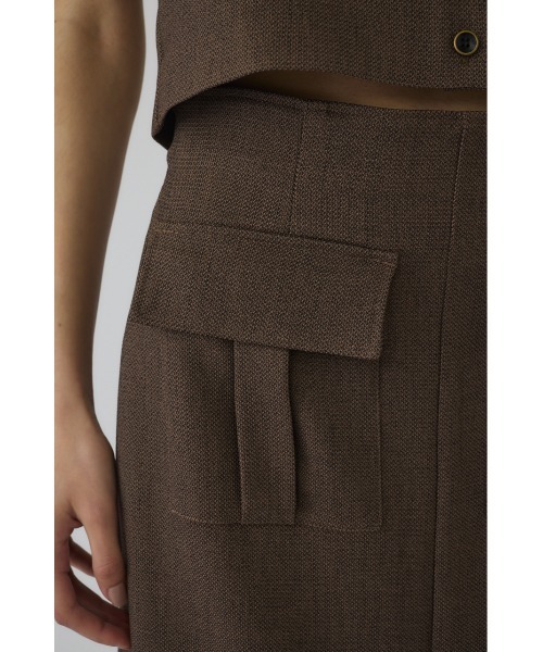 RIM.ARK(リムアーク)の「Tweed high waist cargo SK ツイードハイウエストカーゴスカート(スカート・レディース・グレイッシュベージュ/ブラウン/チャコールグレー・36/38)」の21枚目の写真