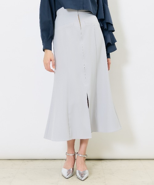 AND COUTURE（アンドクチュール）の「フロントZIPマーメイドスカート（スカート・レディース・ライトグレー/イエロー/ブラック・MEDIUM/SMALL）」の3枚目の写真