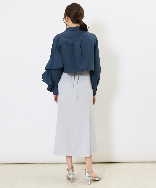 AND COUTURE（アンドクチュール）の「フロントZIPマーメイドスカート（スカート・レディース・ライトグレー/イエロー/ブラック・MEDIUM/SMALL）」の19枚目の写真