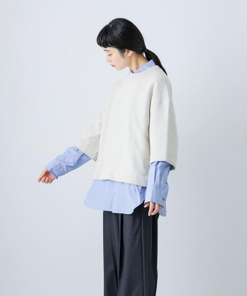 【新品タグ付】かぐれ ワイドハーフスリーブ スウェット グレー 25SS 新品タグ付】かぐれ ワイドハーフスリーブ スウェット グレー