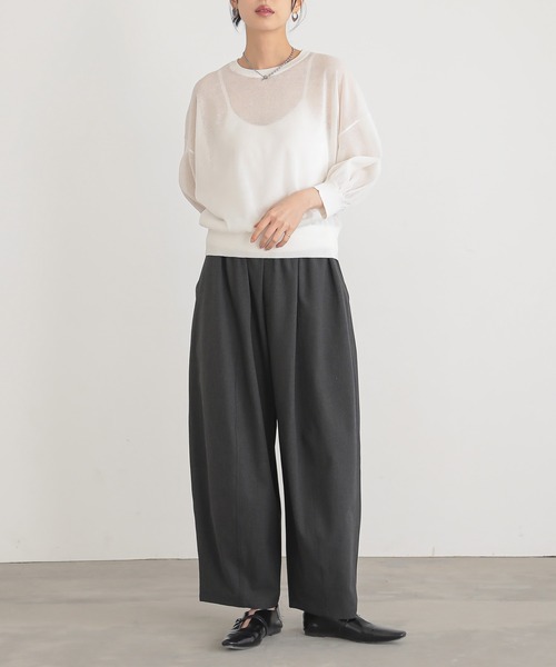 DANIELA GREGIS リネンプルオーバーニット ベージュ F DG-AW25-CA194ADWC584.1-