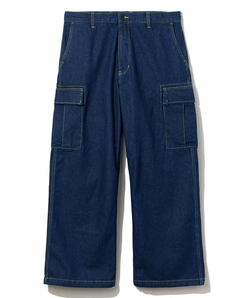 デニムパンツ　エクストララージ 30inch COLOR STITCHED DENIM CARGO PANTS（デニムパンツ）｜XLARGE