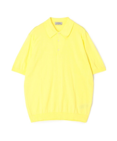 JOHN SMEDLEY（ジョンスメドレー）の「JOHN SMEDLEY  ISIS コットン ポロカラーニット（ニット/セーター・メンズ・ブルー/ネイビー/イエロー・M/S）」の3枚目の写真