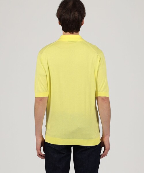 JOHN SMEDLEY（ジョンスメドレー）の「JOHN SMEDLEY  ISIS コットン ポロカラーニット（ニット/セーター・メンズ・ブルー/ネイビー/イエロー・M/S）」の7枚目の写真