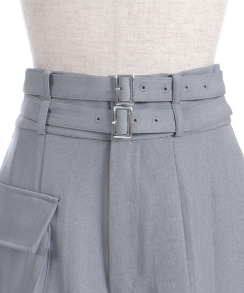 axes femme（アクシーズファム）の「Ｗベルトハーフワイドパンツ（その他パンツ・レディース・グレー/ブラック/ベージュ・FREE）」の17枚目の写真