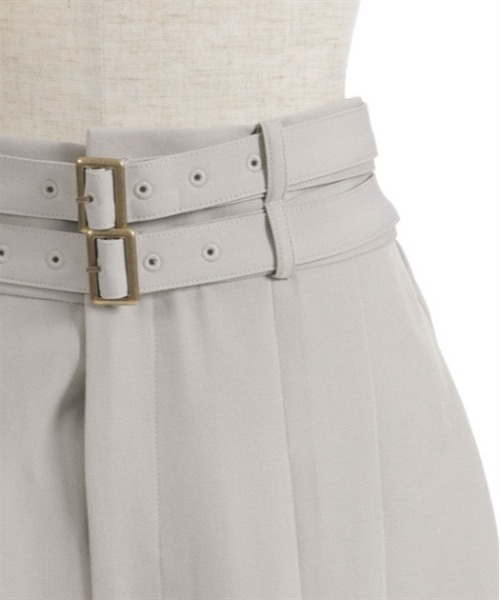 axes femme（アクシーズファム）の「Ｗベルトハーフワイドパンツ（その他パンツ・レディース・グレー/ブラック/ベージュ・FREE）」の8枚目の写真