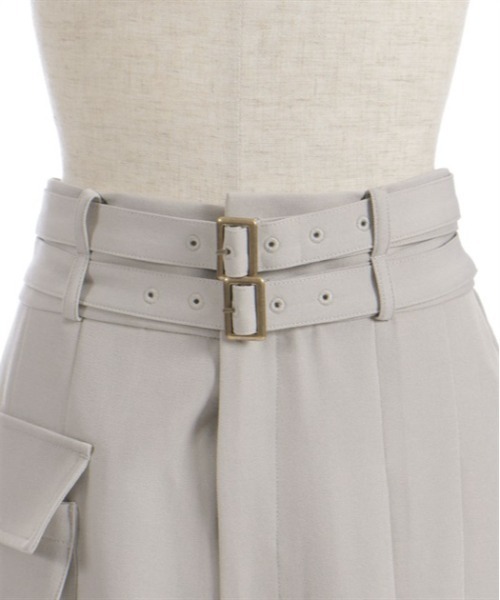 axes femme（アクシーズファム）の「Ｗベルトハーフワイドパンツ（その他パンツ・レディース・グレー/ブラック/ベージュ・FREE）」の10枚目の写真