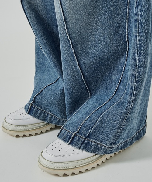 セール】【KHOKI】別注 Pleat-design denim pants（デニムパンツ