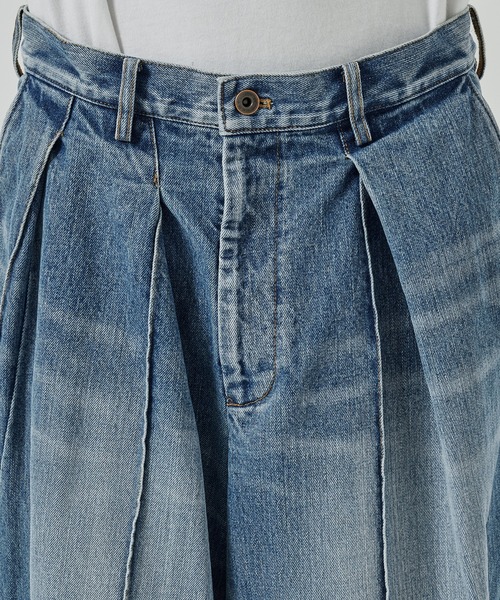 セール】【KHOKI】別注 Pleat-design denim pants（デニムパンツ