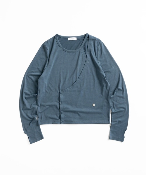 MUHET(ミュエータ)の「design long sleeve t-shirt / デザインロンT(Tシャツ/カットソー・レディース・ネイビー/ピンク/グレイッシュベージュ・FREE)」の7枚目の写真