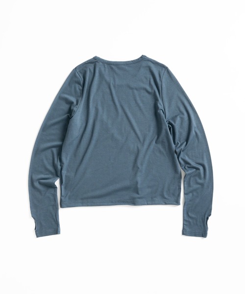 MUHET(ミュエータ)の「design long sleeve t-shirt / デザインロンT(Tシャツ/カットソー・レディース・ネイビー/ピンク/グレイッシュベージュ・FREE)」の8枚目の写真