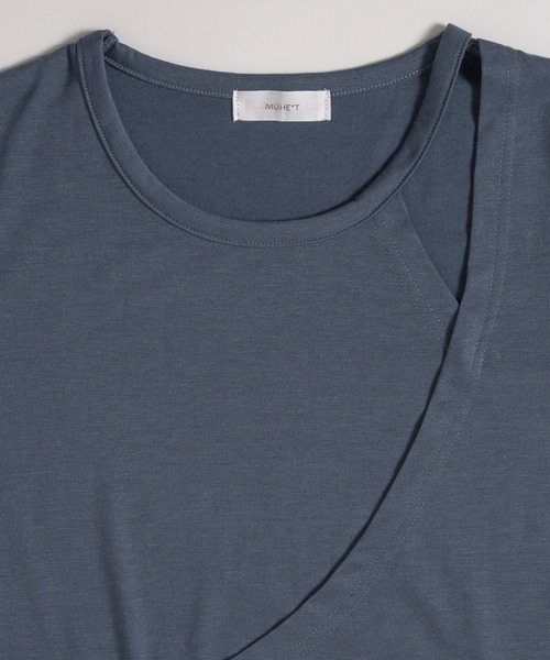 MUHET(ミュエータ)の「design long sleeve t-shirt / デザインロンT(Tシャツ/カットソー・レディース・ネイビー/ピンク/グレイッシュベージュ・FREE)」の9枚目の写真
