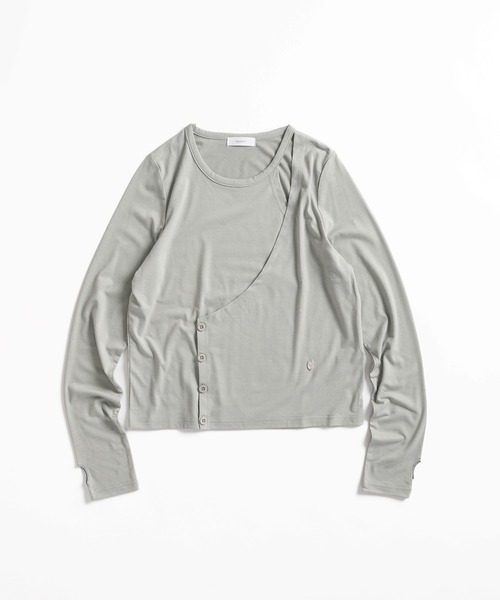 MUHET(ミュエータ)の「design long sleeve t-shirt / デザインロンT(Tシャツ/カットソー・レディース・ネイビー/ピンク/グレイッシュベージュ・FREE)」の17枚目の写真