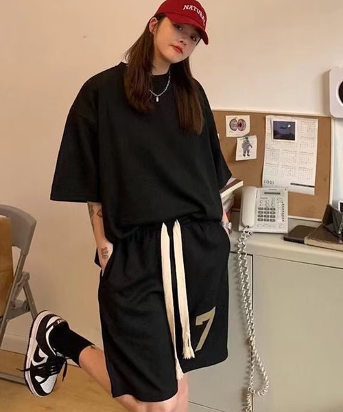 ストリート ルーズシャツ ハーフパンツ セットアップ 韓国 n1664 a8eb7ff074091d8af8de9bfbaa2cf1