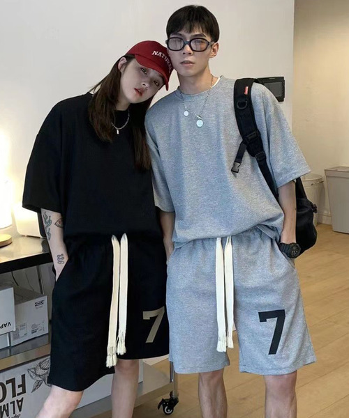 セットアップ 半袖 ハーフパンツ 無地 ルーズ 韓国 t015 楽天市場】メンズ セットアップ 半袖シャツ ハーフパンツ 上下