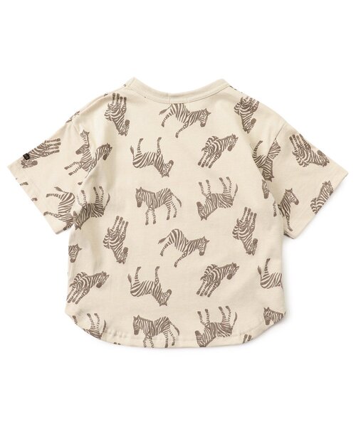 F.O.KIDS（エフオーキッズ）の「【ジュニア対応】総柄ラウンド半袖Tシャツ（Tシャツ/カットソー・キッズ・グリーン/キナリ・90/100/110/120/80/130/140）」の5枚目の写真