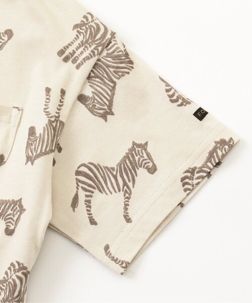 F.O.KIDS（エフオーキッズ）の「【ジュニア対応】総柄ラウンド半袖Tシャツ（Tシャツ/カットソー・キッズ・グリーン/キナリ・90/100/110/120/80/130/140）」の7枚目の写真