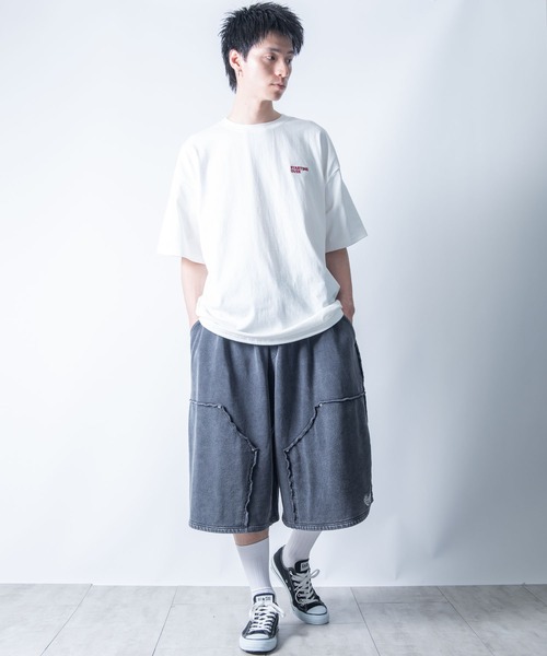 Starting Over（スターティングオーバー）の「double knee wide sweat shorts/ダブルニー ワイド スウェット ハーフパンツ（スウェットパンツ・メンズ・レッド/ブラック・M/L）」の10枚目の写真