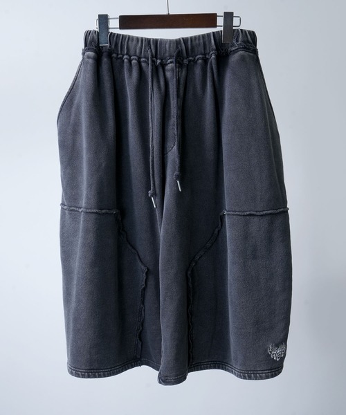 セール】double knee wide sweat shorts/ダブルニー ワイド