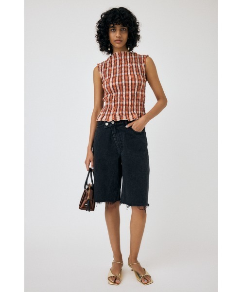 MOUSSY(マウジー)の「CROSS WAIST ハーフパンツ(デニムパンツ・レディース・ブラック/ライトブルー/オフホワイト・0/1/2)」の18枚目の写真