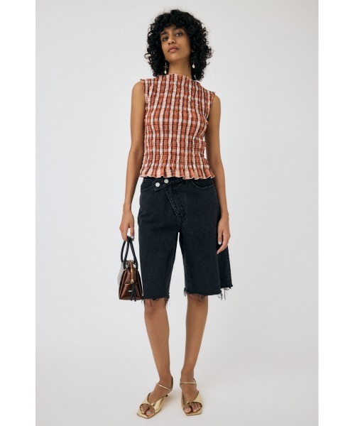 MOUSSY(マウジー)の「CROSS WAIST ハーフパンツ(デニムパンツ・レディース・ブラック/ライトブルー/オフホワイト・0/1/2)」の19枚目の写真