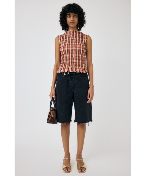 MOUSSY(マウジー)の「CROSS WAIST ハーフパンツ(デニムパンツ・レディース・ブラック/ライトブルー/オフホワイト・0/1/2)」の20枚目の写真