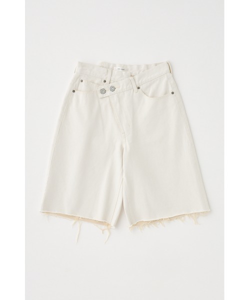 MOUSSY(マウジー)の「CROSS WAIST ハーフパンツ(デニムパンツ・レディース・ブラック/ライトブルー/オフホワイト・0/1/2)」の12枚目の写真