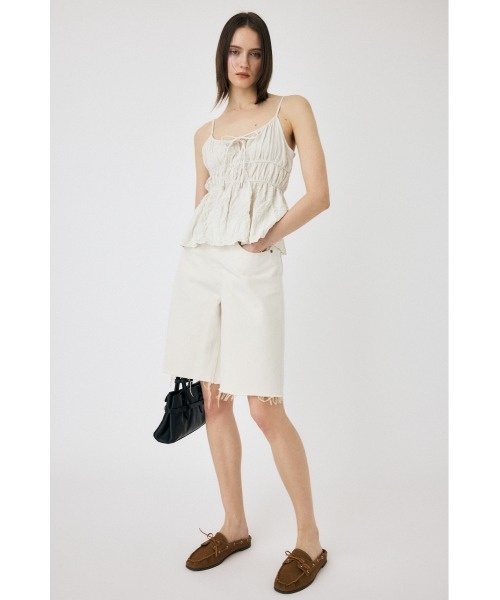MOUSSY(マウジー)の「CROSS WAIST ハーフパンツ(デニムパンツ・レディース・ブラック/ライトブルー/オフホワイト・0/1/2)」の14枚目の写真