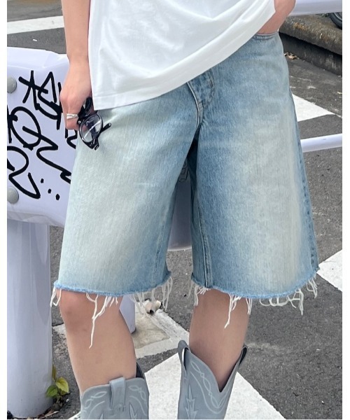 CROSS WAIST HALF パンツ（デニムパンツ）｜MOUSSY（マウジー