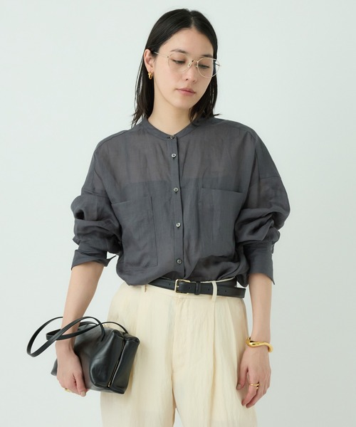 Chaos(カオス)の「Chaos(カオス)/リスタラミーシャツ(シャツ/ブラウス・レディース・チャコール/ホワイト・FREE)」の17枚目の写真