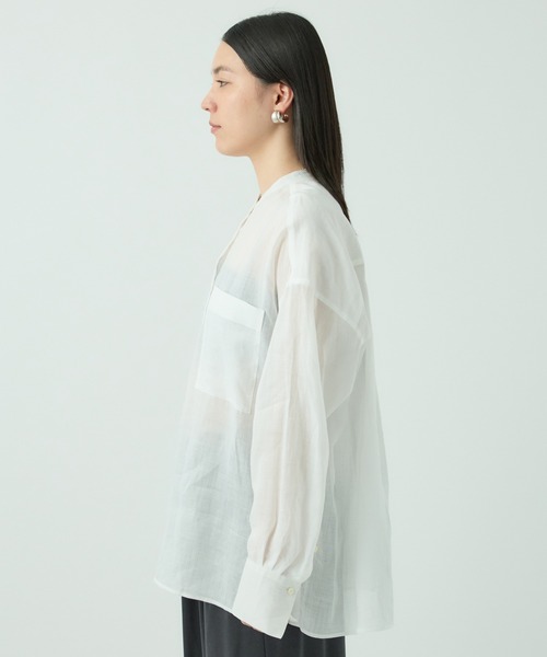 Chaos(カオス)の「Chaos(カオス)/リスタラミーシャツ(シャツ/ブラウス・レディース・チャコール/ホワイト・FREE)」の19枚目の写真