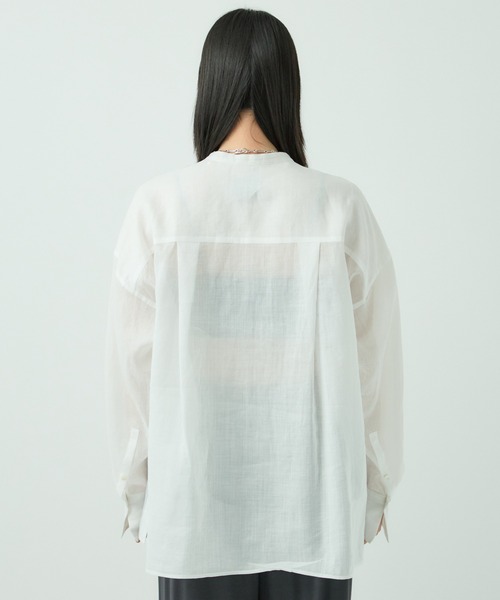 Chaos(カオス)の「Chaos(カオス)/リスタラミーシャツ(シャツ/ブラウス・レディース・チャコール/ホワイト・FREE)」の20枚目の写真