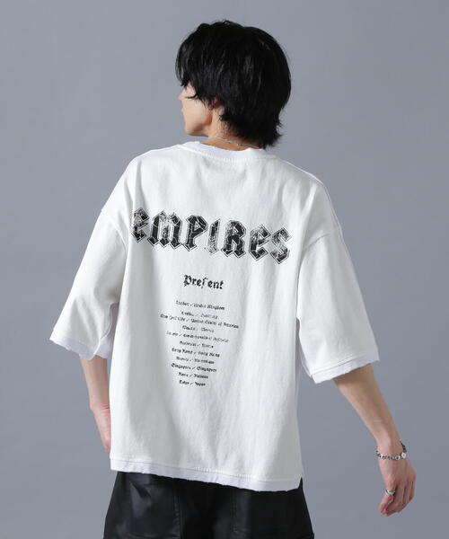 DANKE SCHON（ダンケシェーン）の「DankeSchon/ダンケシェーン/SWITCH S/S TEE EMPIRES（Tシャツ/カットソー・メンズ・ホワイト/ブラック・M/L）」の3枚目の写真