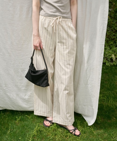 GIUNON（ジウノン）の「piping pocket stripe pants / パイピングポケットストライプパンツ（その他パンツ・レディース・ホワイト/アイボリー・0/1）」の12枚目の写真