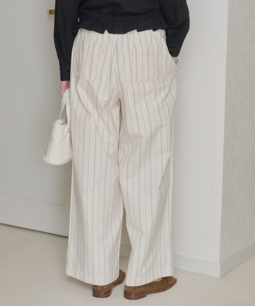 GIUNON(ジウノン)の「piping pocket stripe pants / パイピングポケットストライプパンツ(その他パンツ・レディース・ホワイト/アイボリー・0/1)」の14枚目の写真