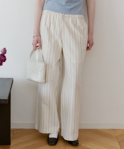 GIUNON(ジウノン)の「piping pocket stripe pants / パイピングポケットストライプパンツ(その他パンツ・レディース・ホワイト/アイボリー・0/1)」の17枚目の写真