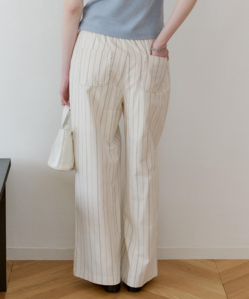 GIUNON(ジウノン)の「piping pocket stripe pants / パイピングポケットストライプパンツ(その他パンツ・レディース・ホワイト/アイボリー・0/1)」の20枚目の写真