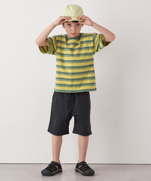 FRUIT OF THE LOOM（フルーツオブザルーム）の「FRUIT OF THE LOOM: 刺繍 ロゴ カラー ボーダー Tシャツ<KIDS>（Tシャツ/カットソー・キッズ・イエロー/ライトブルー・110/150/130）」の18枚目の写真