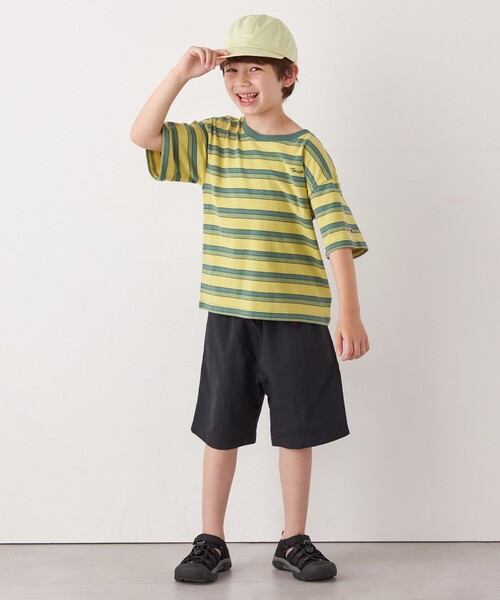 FRUIT OF THE LOOM（フルーツオブザルーム）の「FRUIT OF THE LOOM: 刺繍 ロゴ カラー ボーダー Tシャツ<KIDS>（Tシャツ/カットソー・キッズ・イエロー/ライトブルー・110/150/130）」の19枚目の写真