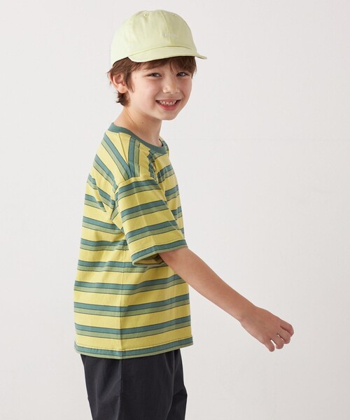 FRUIT OF THE LOOM（フルーツオブザルーム）の「FRUIT OF THE LOOM: 刺繍 ロゴ カラー ボーダー Tシャツ<KIDS>（Tシャツ/カットソー・キッズ・イエロー/ライトブルー・110/150/130）」の22枚目の写真