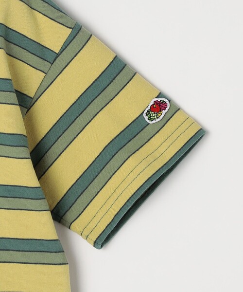 FRUIT OF THE LOOM（フルーツオブザルーム）の「FRUIT OF THE LOOM: 刺繍 ロゴ カラー ボーダー Tシャツ<KIDS>（Tシャツ/カットソー・キッズ・イエロー/ライトブルー・110/150/130）」の5枚目の写真