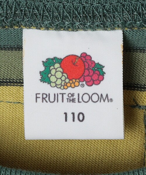 FRUIT OF THE LOOM（フルーツオブザルーム）の「FRUIT OF THE LOOM: 刺繍 ロゴ カラー ボーダー Tシャツ<KIDS>（Tシャツ/カットソー・キッズ・イエロー/ライトブルー・110/150/130）」の7枚目の写真