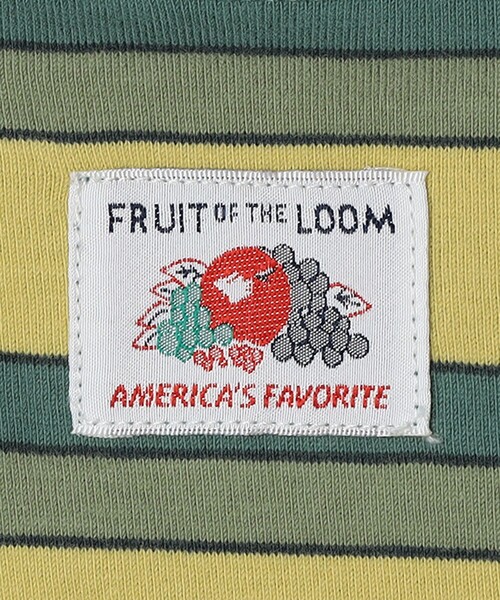 FRUIT OF THE LOOM（フルーツオブザルーム）の「FRUIT OF THE LOOM: 刺繍 ロゴ カラー ボーダー Tシャツ<KIDS>（Tシャツ/カットソー・キッズ・イエロー/ライトブルー・110/150/130）」の8枚目の写真