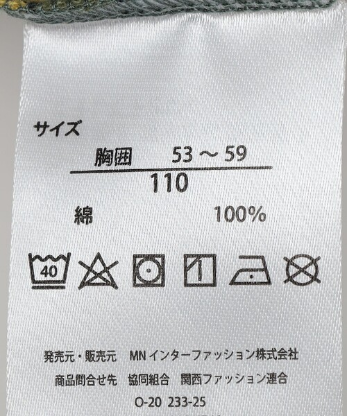 FRUIT OF THE LOOM（フルーツオブザルーム）の「FRUIT OF THE LOOM: 刺繍 ロゴ カラー ボーダー Tシャツ<KIDS>（Tシャツ/カットソー・キッズ・イエロー/ライトブルー・110/150/130）」の12枚目の写真