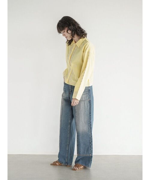 FIKA.(フィーカ)の「Ethnic embroidered shirt(シャツ/ブラウス・レディース・ブラック/オフホワイト/イエロー・MEDIUM)」の6枚目の写真