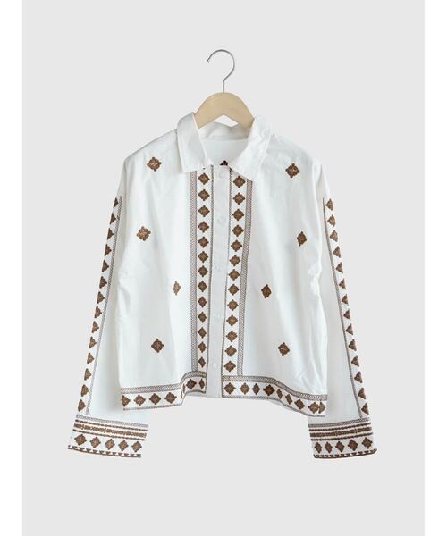 FIKA.(フィーカ)の「Ethnic embroidered shirt(シャツ/ブラウス・レディース・ブラック/オフホワイト/イエロー・MEDIUM)」の16枚目の写真