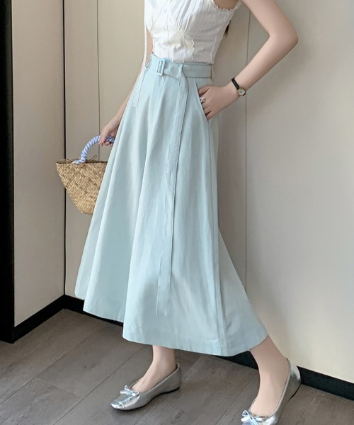 FAVORITO(ファヴォリート)の「ベルト付Aラインワイドレッグ(その他パンツ・レディース・ネイビー/モカ/ライトブルー・S/M/L/XL)」の13枚目の写真