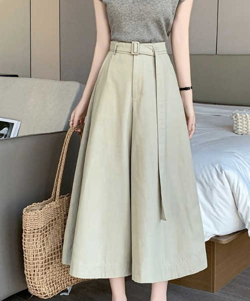 FAVORITO(ファヴォリート)の「ベルト付Aラインワイドレッグ(その他パンツ・レディース・ネイビー/モカ/ライトブルー・S/M/L/XL)」の11枚目の写真